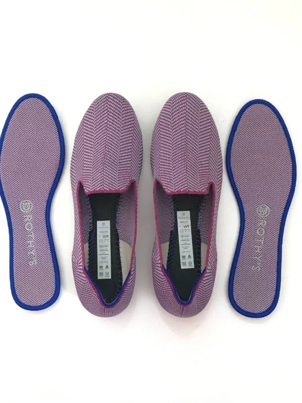 ROTHY’S The Loafer Herringbone Flat Amethyst Women’s Size 9